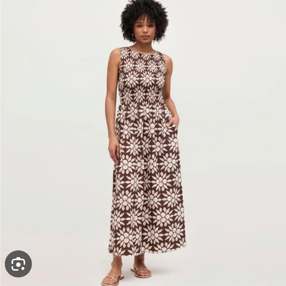 NWT HILL HOUSE COSIMA NAP DRESS IN CHOCOLATE SHELL MOSAIC XXS